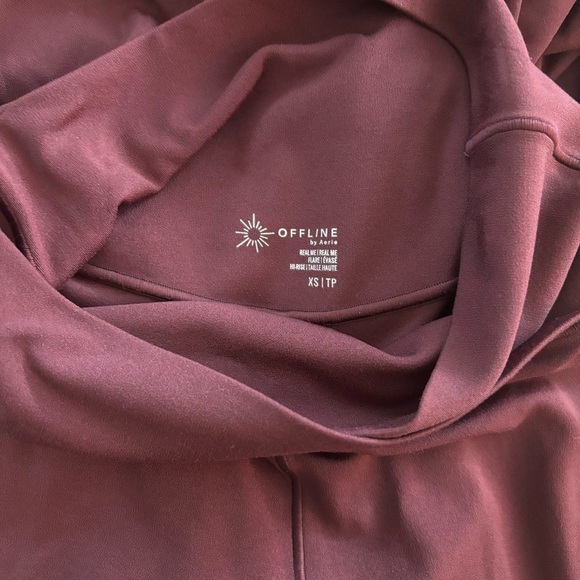 OFFLINE By Aerie Real Me High Waisted Crossover Flare Legging in Royal Berry XS - Picture 5 of 10